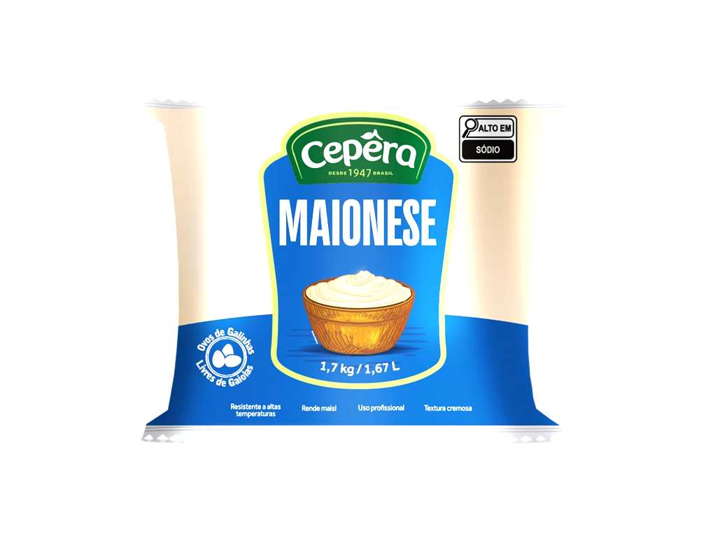 MAIONESE CEPÊRA 1,7 KG (CX 6 BAG)